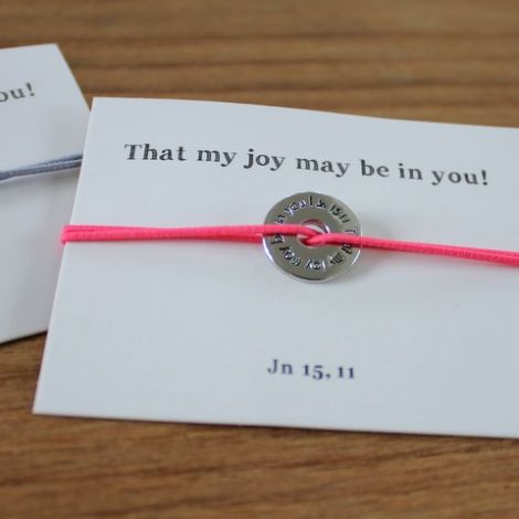 Bracelet "Que ma joie" en anglais